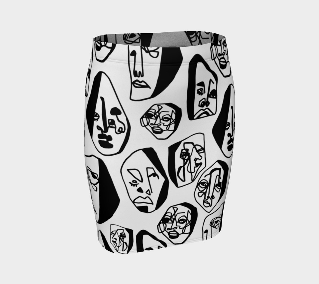 7 FACES OF CURSE SKIRT WHITE