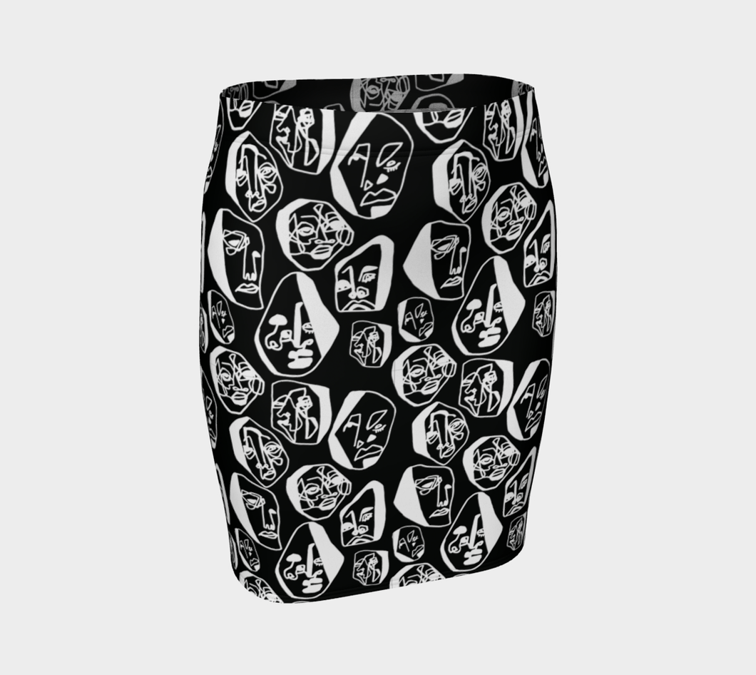 7 FACES OF CURSE BLACK SKIRT